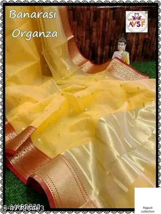 Catalog Name:*Banita Refined Sarees*
Saree Fabric: Organza uploaded by business on 1/1/2023