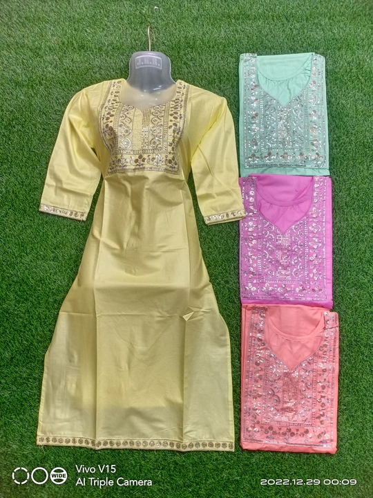 Fancy Rayon Sequence Kurti uploaded by Arham Garments on 5/30/2024