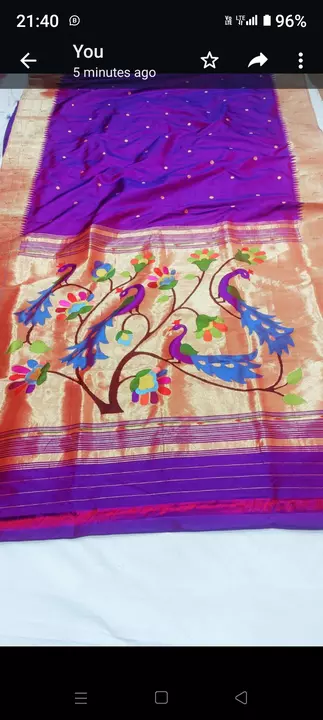 Pure Handloom paithani pure silk Brocked uploaded by SAMARTH PAITHANI WHAT'S UP 8087211077 on 1/1/2023