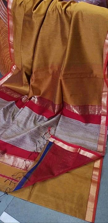 Maheshwari silk cotton jute pllu saree uploaded by Maheshwari saree's on 2/8/2021