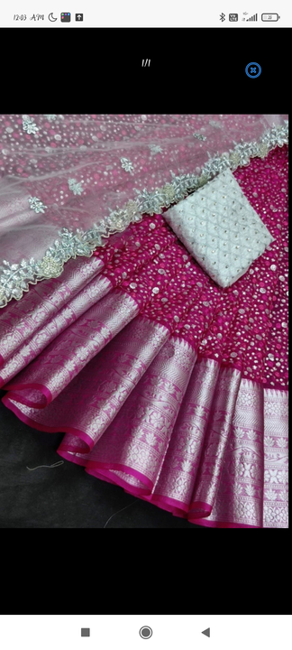 Organza half saree uploaded by Samanvi creations on 1/1/2023