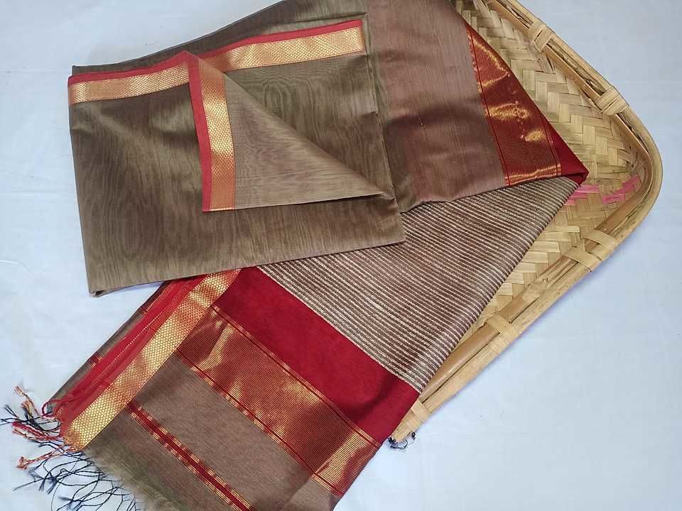 Maheshwari silk cotton jute pllu saree uploaded by Maheshwari saree's on 2/8/2021