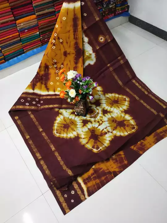 Bandhani cotton sungudi sarees uploaded by SKS GARMENTS on 5/30/2024