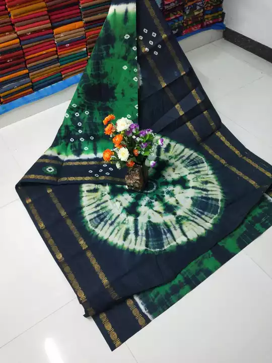Bandhani cotton sungudi sarees uploaded by SKS GARMENTS on 6/3/2024