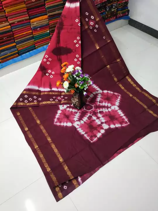 Bandhani cotton sungudi sarees uploaded by SKS GARMENTS on 1/2/2023