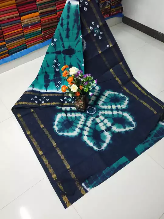 Bandhani cotton sungudi sarees uploaded by business on 1/2/2023
