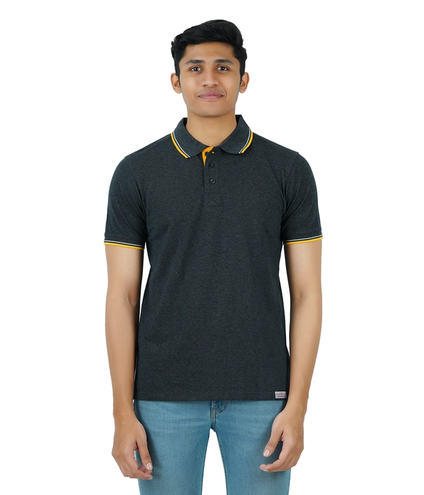 Mens Polo Tshirts Black Melange uploaded by business on 1/2/2023