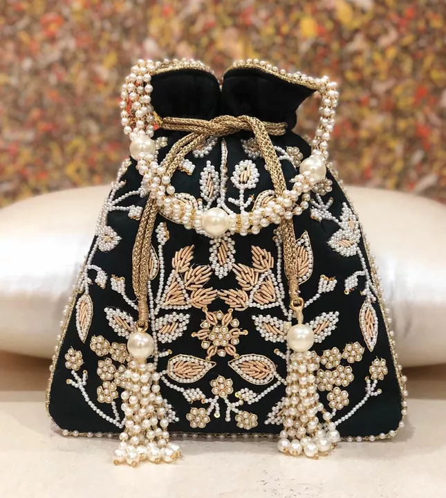 *THE BRIDAL Potlis*
 
📌 Premium quality raw silk fabric 
📌 best quality matching lining
📌 Zardosi uploaded by Julu creation on 1/2/2023