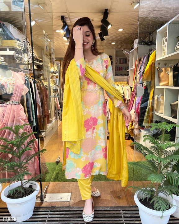 Women Rayon Cotton Embroidered Kurta with Bottom and Dupatta uploaded by 𝙋𝘼𝙑𝙄𝙏𝙍𝘼𝙈 on 5/29/2024
