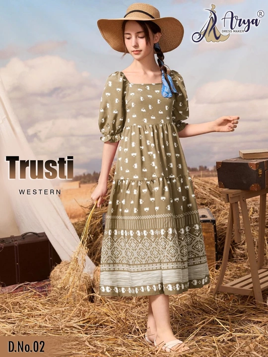 TRUSTI WESTERN CHILDREN
- 6 Colour
- Fabric - Imported
- Thread work 
- Size
     Year         =   s uploaded by SN creations on 1/2/2023
