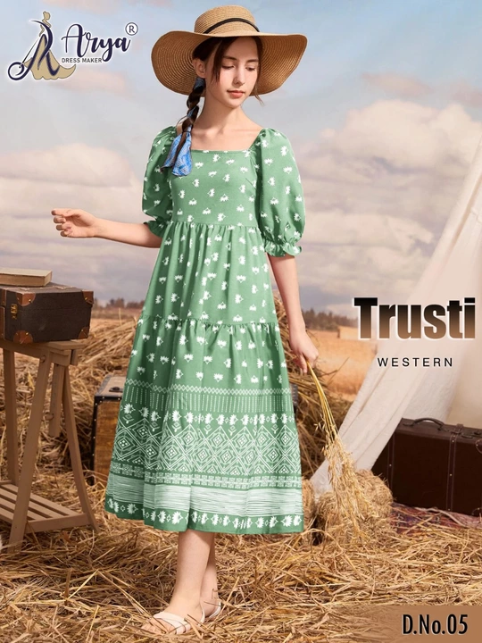 TRUSTI WESTERN CHILDREN
- 6 Colour
- Fabric - Imported
- Thread work 
- Size
     Year         =   s uploaded by SN creations on 1/2/2023