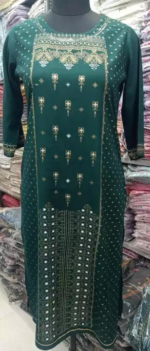 14kg Rayon gold printed kurti
Size set small to XXL
  uploaded by KW kurti on 1/2/2023