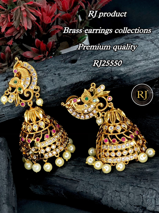 Gold matt jumka earrings  uploaded by Radhe jewellery  on 5/28/2024