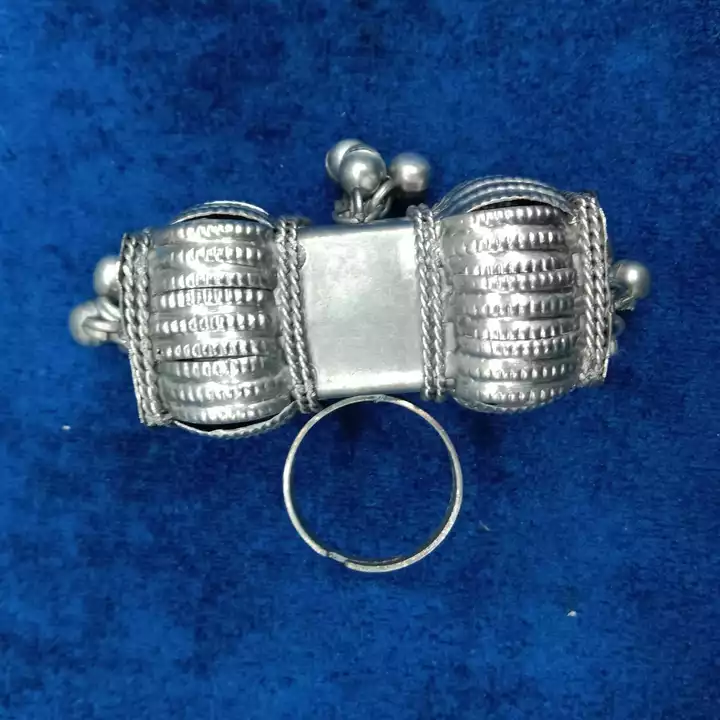 Oxidized silver plated embellished Adjustable Ghungroo Finger Ring for girls & woman uploaded by Primis on 1/2/2023