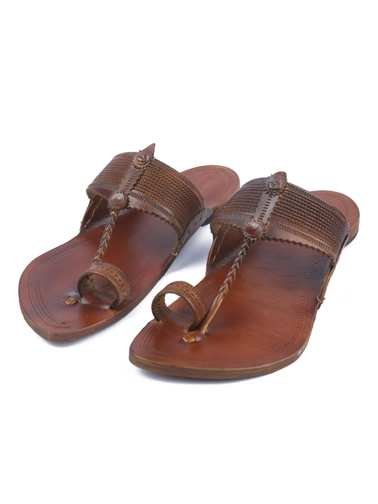 Tan authentic Kolhapuri Chappal  uploaded by business on 1/2/2023