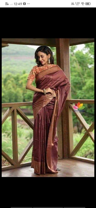 Pure ghiccha tassar silk saree uploaded by Akash Handloom on 1/2/2023