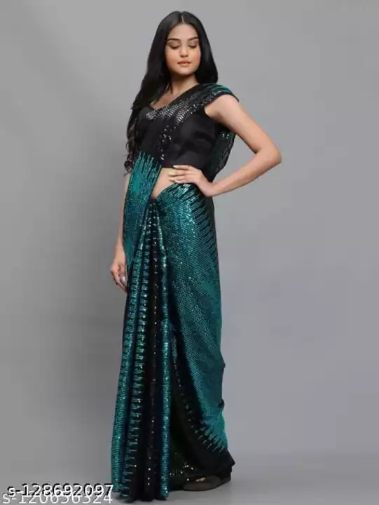 Georgette sequence saree uploaded by kanishka enterprise on 1/3/2023
