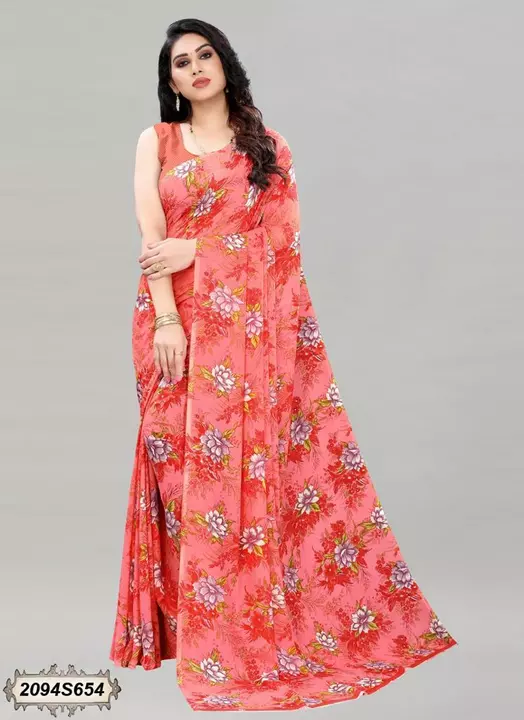 Stylish Georgette Printed Saree uploaded by business on 1/3/2023