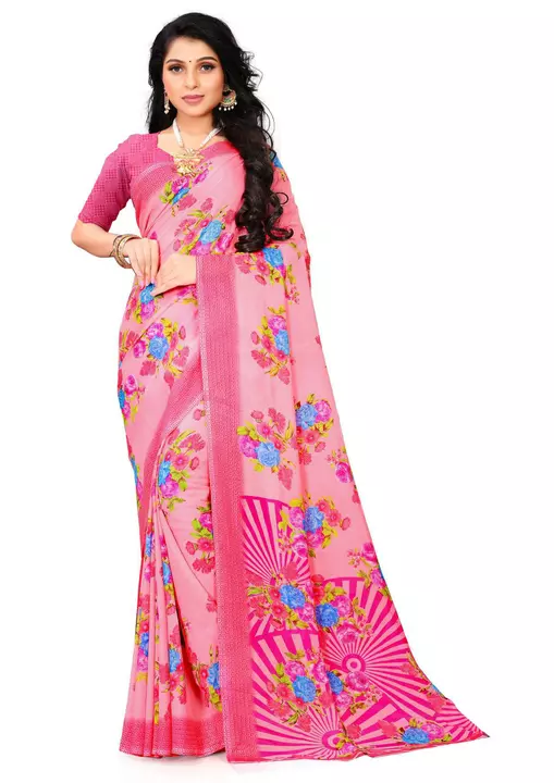Product image of Stylish Georgette Printed Saree, price: Rs. 250, ID: stylish-georgette-printed-saree-227caccc