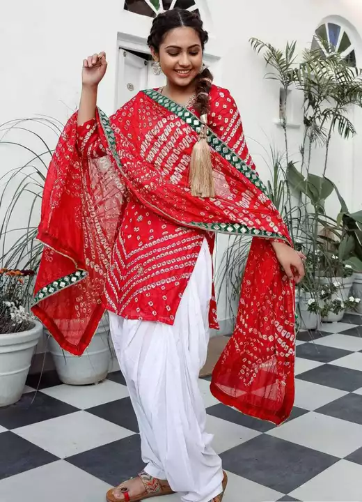 Kurti with patiala and  dupatta uploaded by Jaipuri Fashion Point  on 5/23/2024