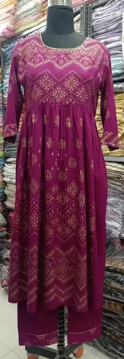 14 kg Rayon nyraa cut with pant  uploaded by KW kurti on 1/3/2023
