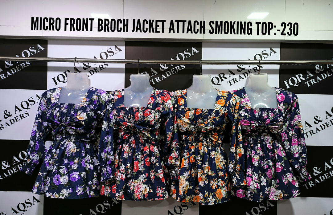 MICRO FRONT BROCH SMOKING TOP uploaded by IQRA AND AQSA TRADERS on 1/3/2023