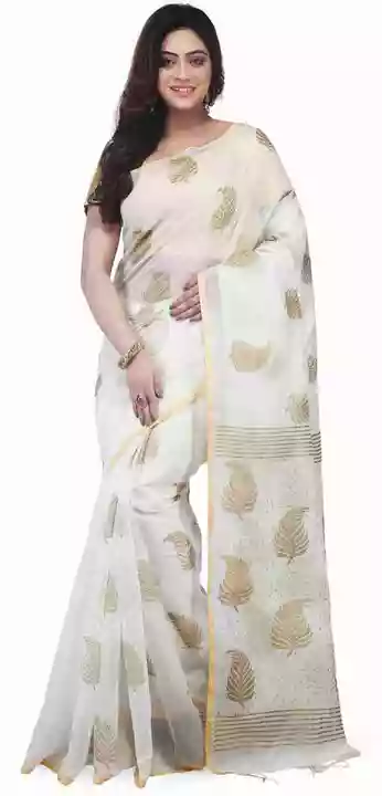 Handloom Blended Cotton Saree With BP  uploaded by Milaans on 5/31/2024
