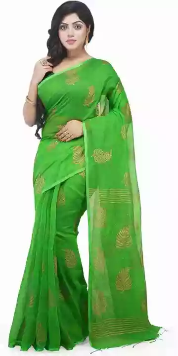 Handloom Blended Cotton Saree With BP  uploaded by Milaans on 5/6/2024