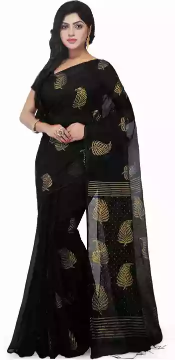 Handloom Blended Cotton Saree With BP  uploaded by Milaans on 1/3/2023