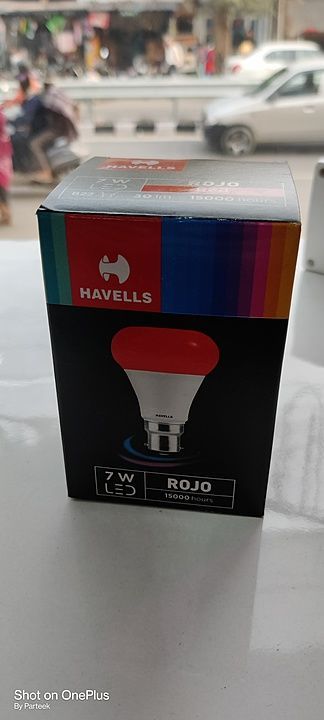 Havells 7watt color bulb Red uploaded by business on 2/9/2021