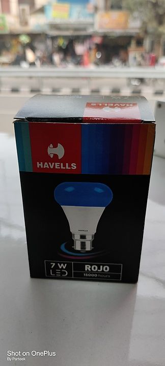 Havells 7watt color bulb Blue uploaded by business on 2/9/2021