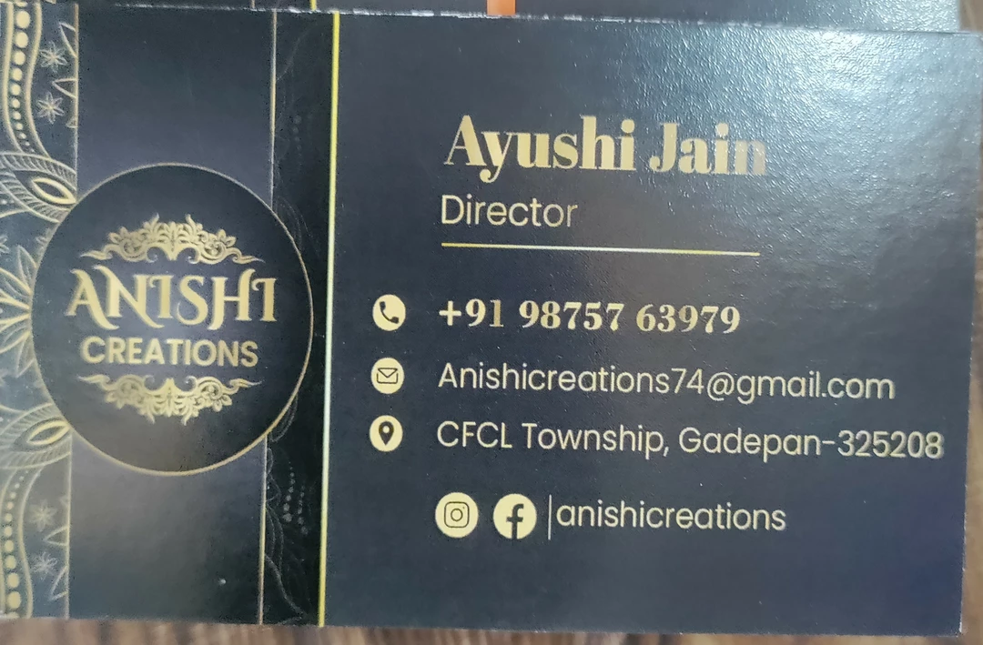 Post image Anishi Creations has updated their profile picture.