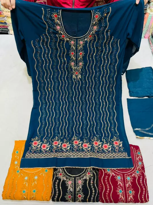 Suite full handwork  uploaded by Arhan fashion fabric on 1/4/2023