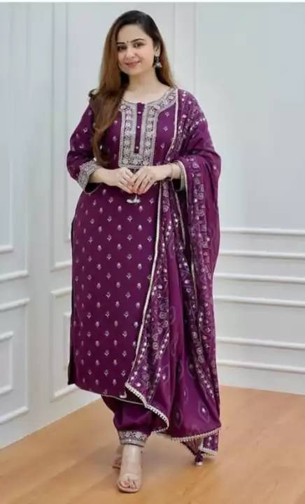 Post image *New arrival 💓💓*

Look straight out of a dreamy movie set as  you turn around and walk in this elegant flaired suit ! The perfect of traditional wear 

🦋🦋🦋🦋🦋🦋🦋🦋


_New straight kurta set with new style in saganeri block  print_

*Size available*- *38(M),40(L),42(XL),44(XXL),*

 *Material* - Rayon

  *pant -  Afgani with embroidery*

*Work- Embroidery  work  detailing*

Kurti length - 45 inches
Pant length - 39 inches
Dupatta length- 2.10meter c
Sleeves - 3/4 sleeves 
 *Price -  799 free shipping/-*

 #ashokafeb #ashoka #anar #embroidery #kurti #feed #trend #manufacture
@ashokafeb
