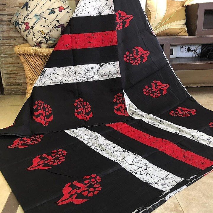 Post image Pure cotton hand printed Mulmul saree with blouse.
WhatsApp number 9636558061