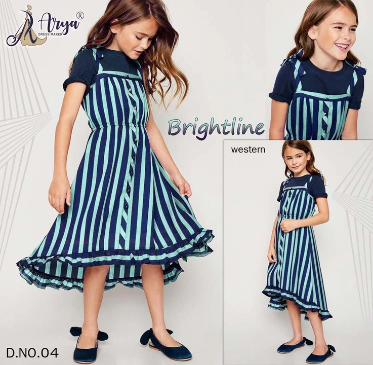 Brightline Green Digital Print Polireyon  kids  Western wear  D6 


TOP and FROCK
- 6 Colour
- Fabri uploaded by SN creations on 1/4/2023