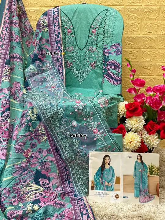 *SHREE FABS CHEVRON LUXURY LAWN COLLECTION VOL-11*

TOP PURE LAWN COTTON PRINT WITH HEAVY SELF & PAT uploaded by Zoyi's on 1/4/2023