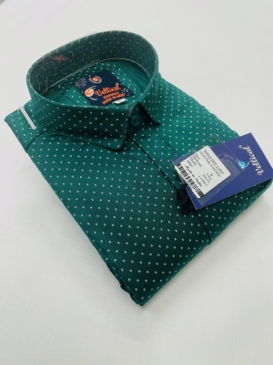 Men Polka Print Casual Green Shirt uploaded by business on 1/4/2023