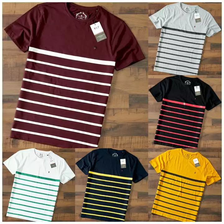 Product image with price: Rs. 200, ID: lp-stripe-printed-round-neck-half-sleeve-c8588ba8