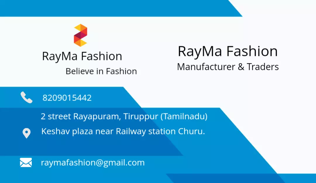 Visiting card store images of RayMa Fashion 