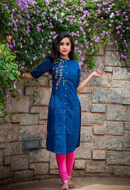 Floral Hand embroidery Kurtis available in all sizes  uploaded by business on 7/5/2020