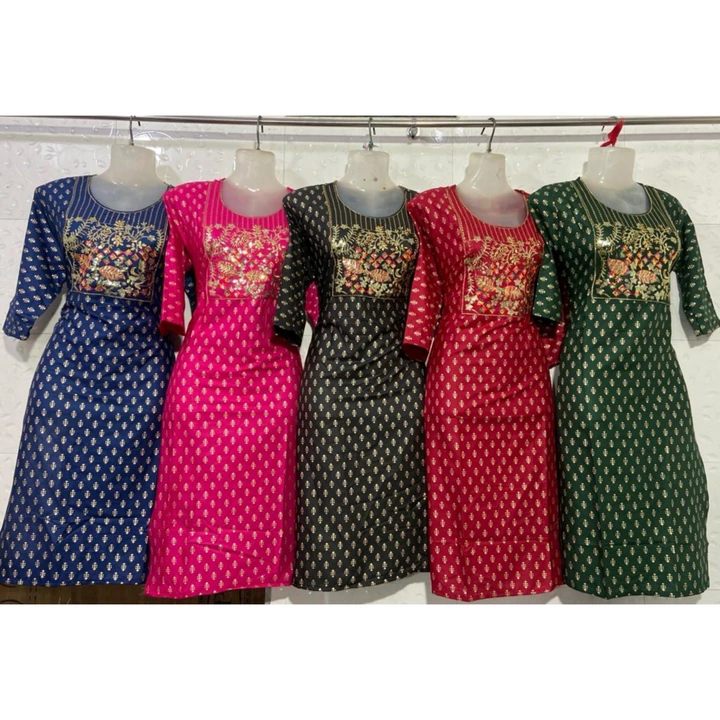 Product image with price: Rs. 160, ID: rayon-foil-print-embroidery-kurti-9725464f