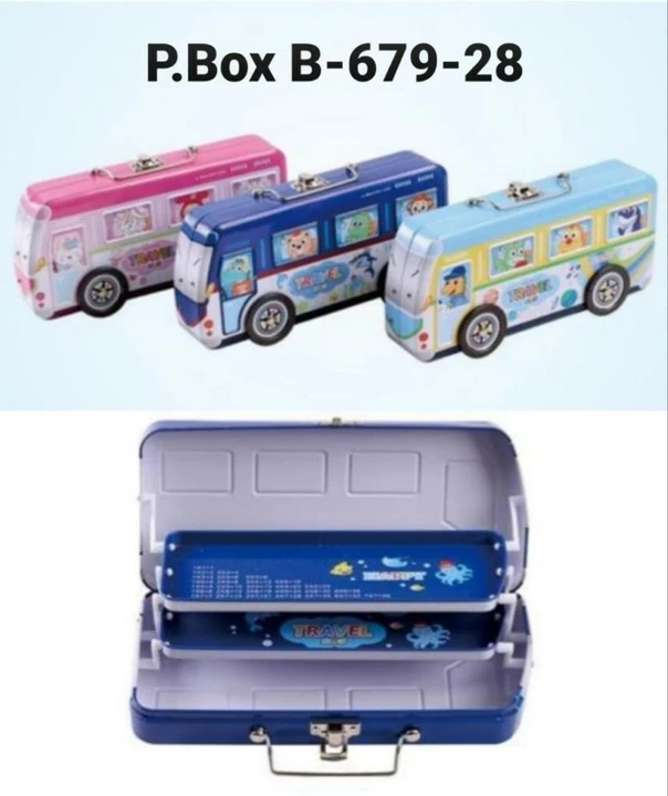 Bus metal pencil box uploaded by business on 1/5/2023