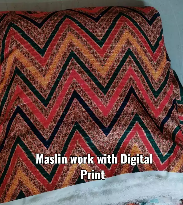 MASLIN WORK WITH PRINTS  uploaded by Mataji Fashion on 1/5/2023