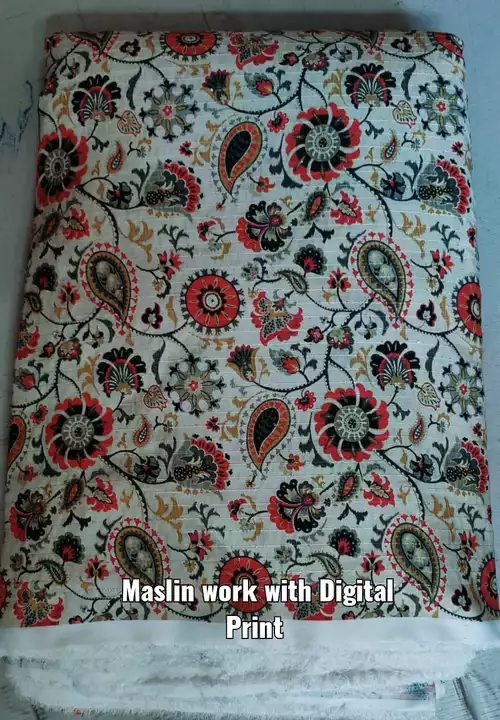 MASLIN WORK WITH PRINTS  uploaded by Mataji Fashion on 1/5/2023