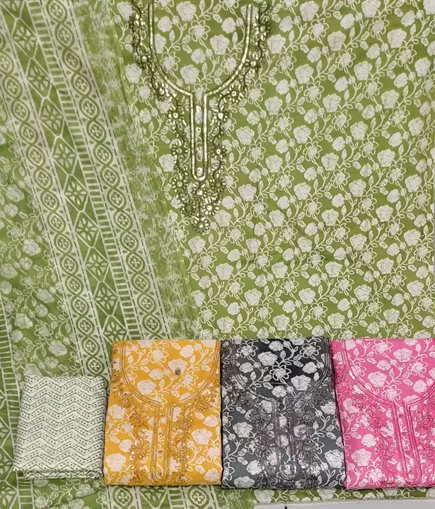 Cotton silabh uploaded by Cotton suit dupatta 3 ps on 1/5/2023