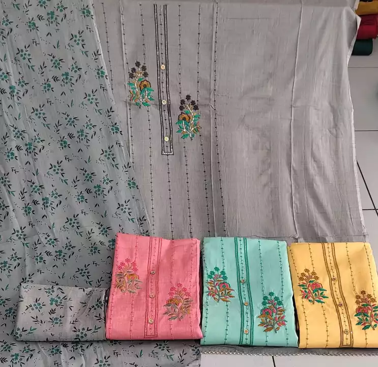 Cotton sliahb uploaded by Cotton suit dupatta 3 ps on 1/5/2023