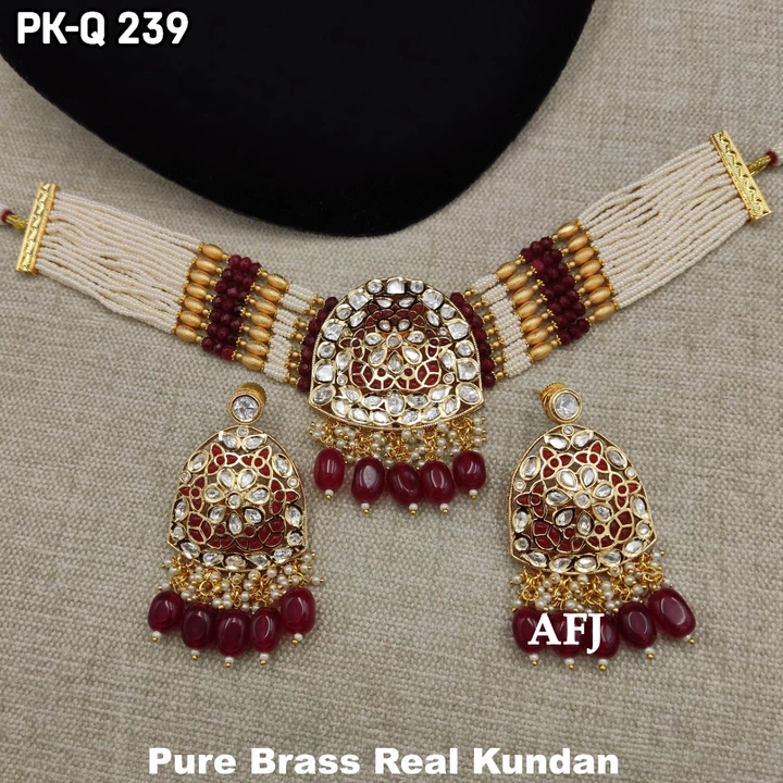 *Cash On Delivery Available*



*New Design* Pure Brass Real Kundan Jewelry *Awesome Finishing* Chok uploaded by SN creations on 1/5/2023