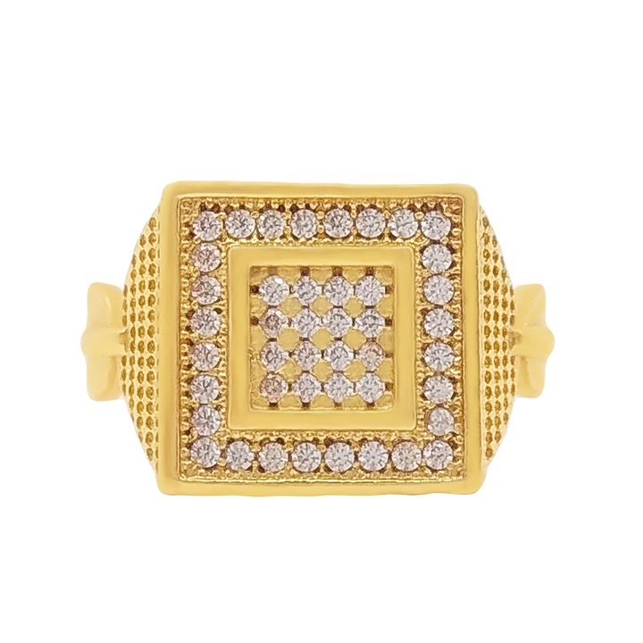  Diamond Gold Plated Ring For Men's And Boys , New Classic Ring In  Market  uploaded by business on 1/5/2023