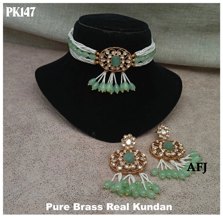 *Cash On Delivery Available*



Pure Brass Real Kundan Jewelry *Awesome Design* Choker Set With Earr uploaded by SN creations on 1/5/2023